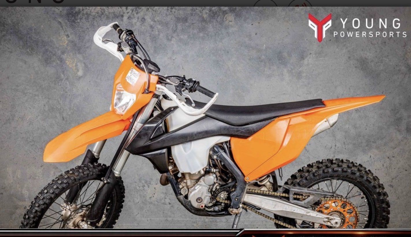 2018 KTM 350 F Dirt Bike - Orange/Black, Excellent Condition, Off-Road Ready
