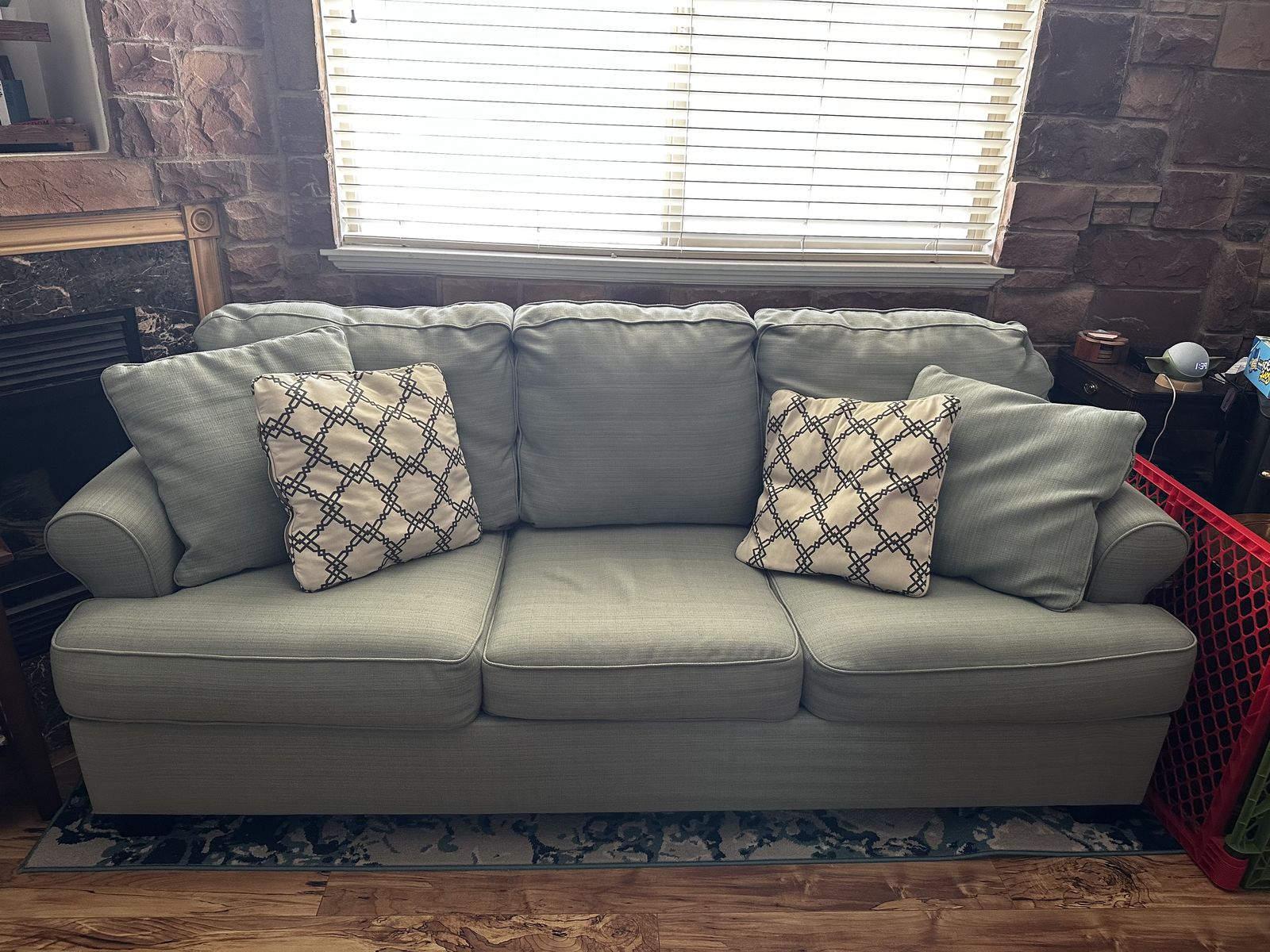 Sage Green Sleeper Sofa - good condition!