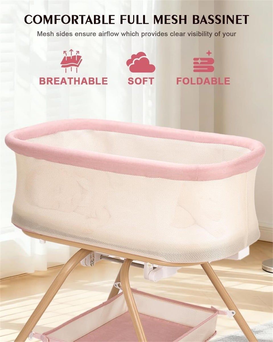 Baby Bassinet with Mesh Design