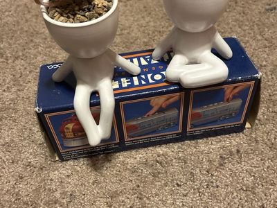 Ceramic Humanoid Succulent Planters - Set of 2 with Faux Plants, Unique Home Decor