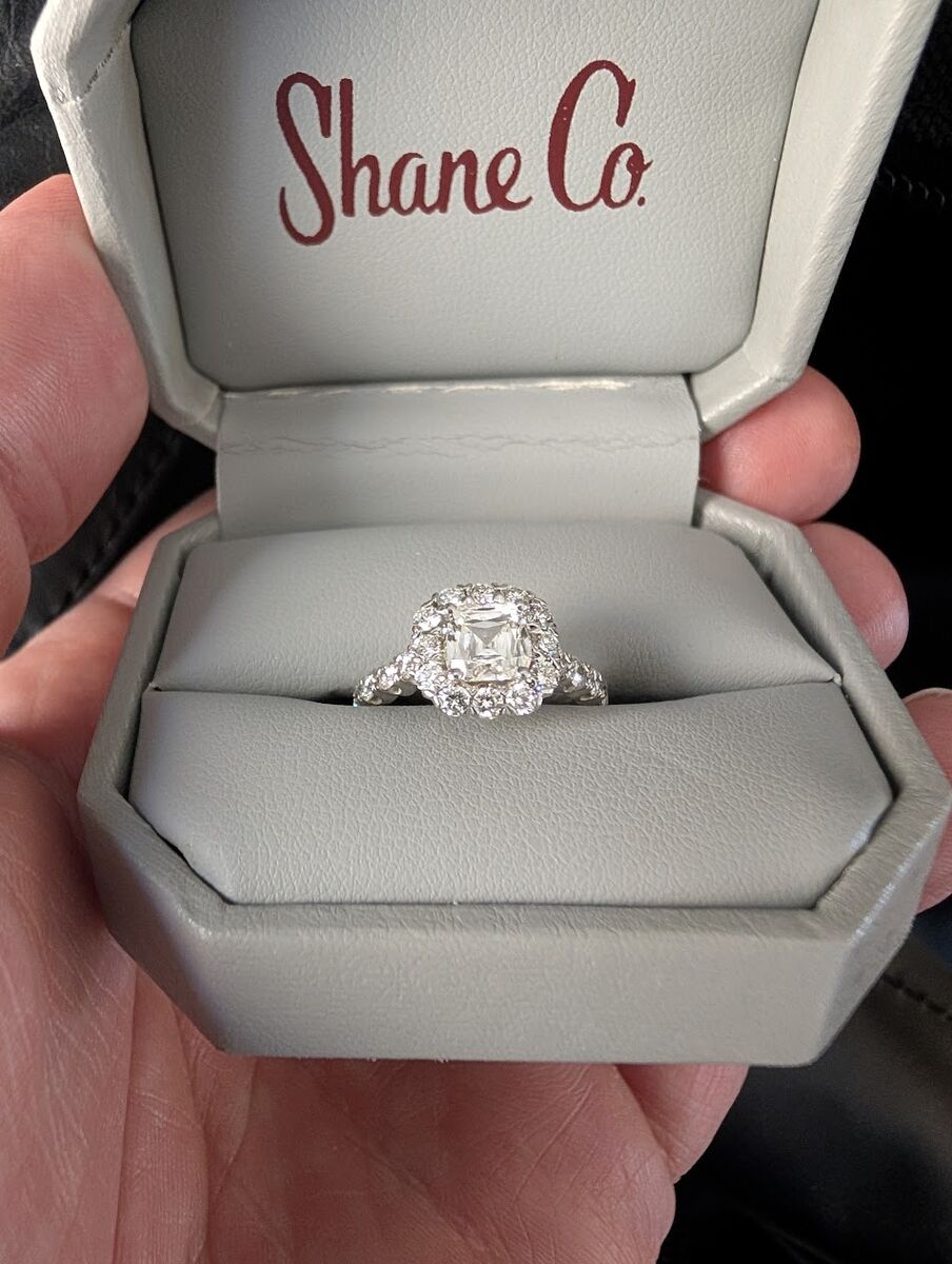 1.87 TCW Diamond Engagement Ring - 14K White Gold - Shane Co.