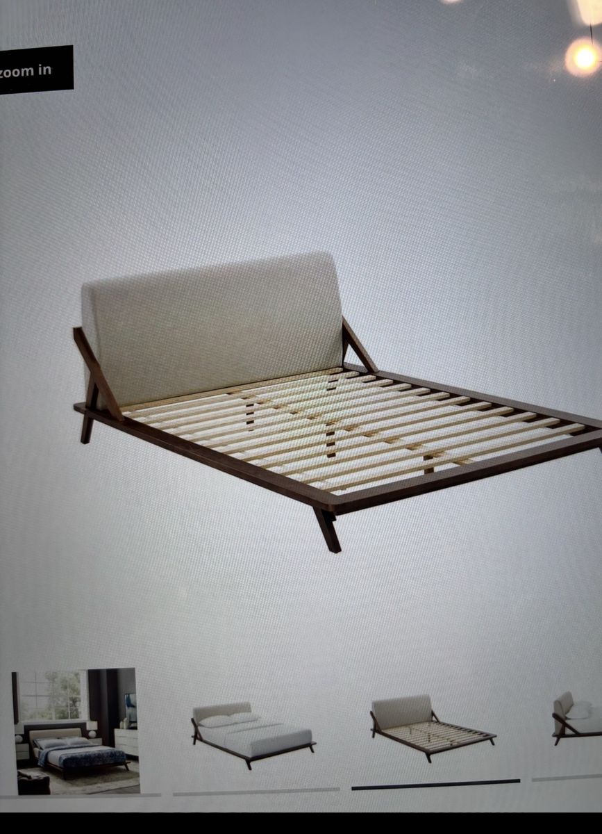 Ashley queen fabric platform bed