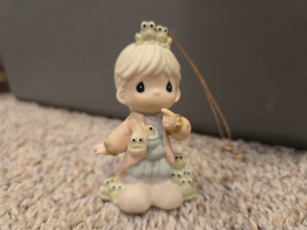Precious Moments Porcelain Christmas Ornament Leaping Into The Holidays #456071 Enesco