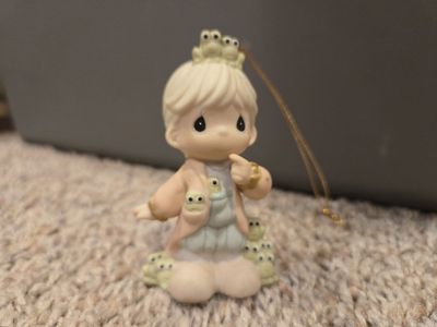 Precious Moments Porcelain Christmas Ornament Leaping Into The Holidays #456071 Enesco