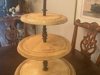 Beautiful Three Tiered Wooden Server
