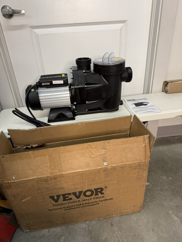 VEVOR 2HP Swimming Pool Pump - OPEN BOX