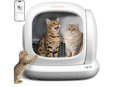New in Box MeoWant Self-Cleaning Cat Litter Box, 75L Extra Large Open Automatic Cat Litter Box