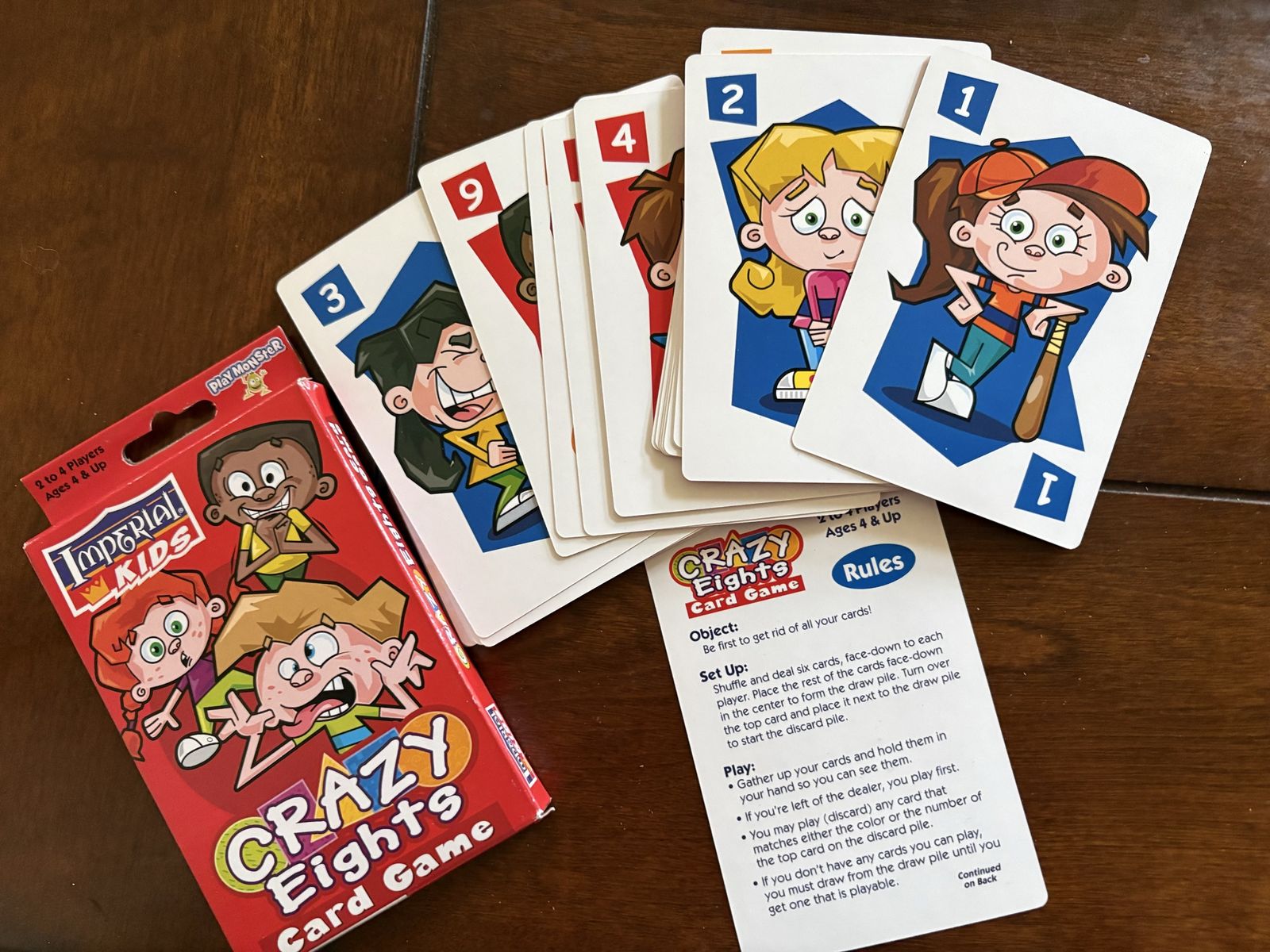 Like New Crazy Eights Card Game by Imperial Kids