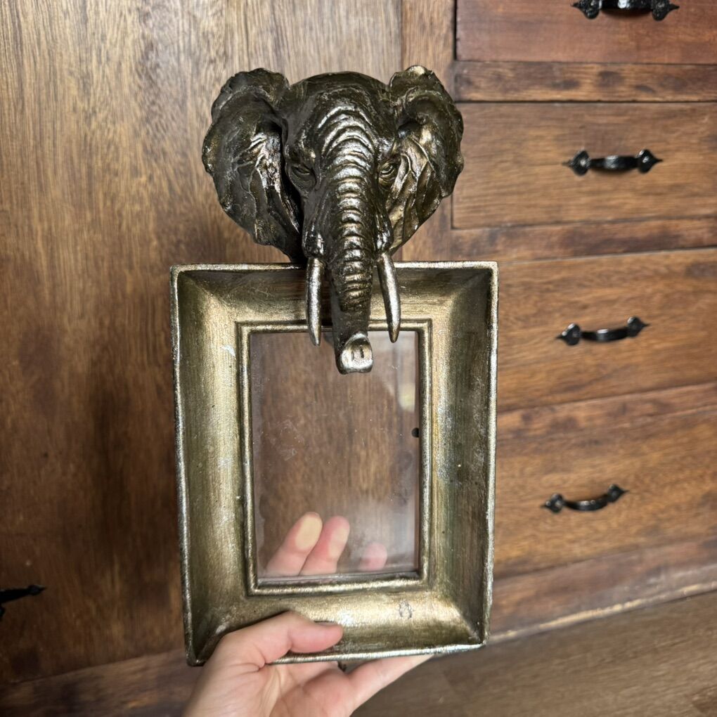 Heavy Ornate ELEPHANT Picture Photo Frame, 4 x 6