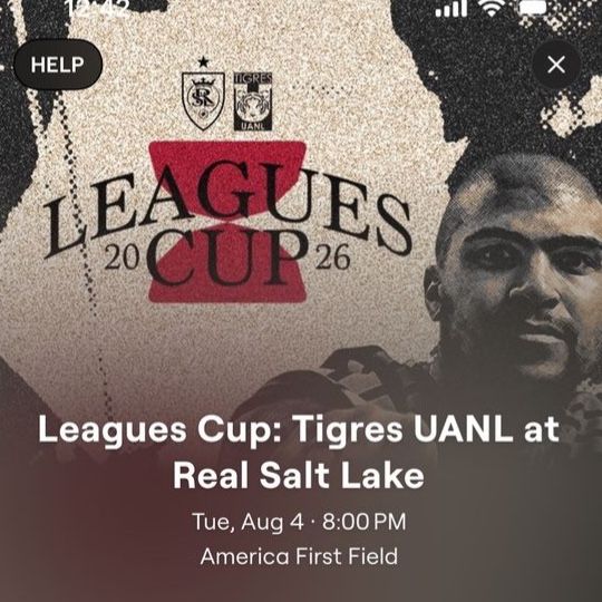 3 Tickets: RSL vs. Tigres UANL - Leagues Cup Aug 4th @ America First Field