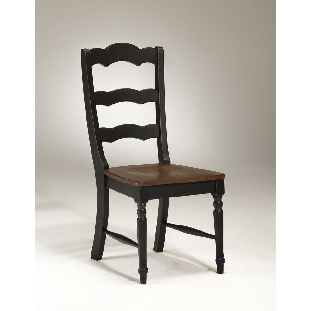 Intercon Princeton Black/Walnut Ladderback Dining Chair