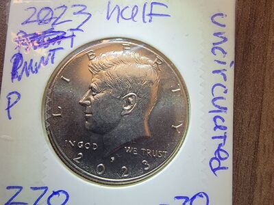 2023 half dollar uncirculated.