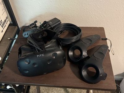 HTC Vive VR Headset with Controllers and Cables