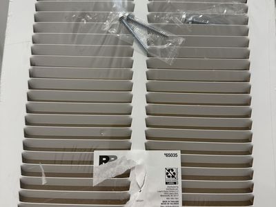 White Metal Return Air Grille Vent Cover with Screws - Item #65035