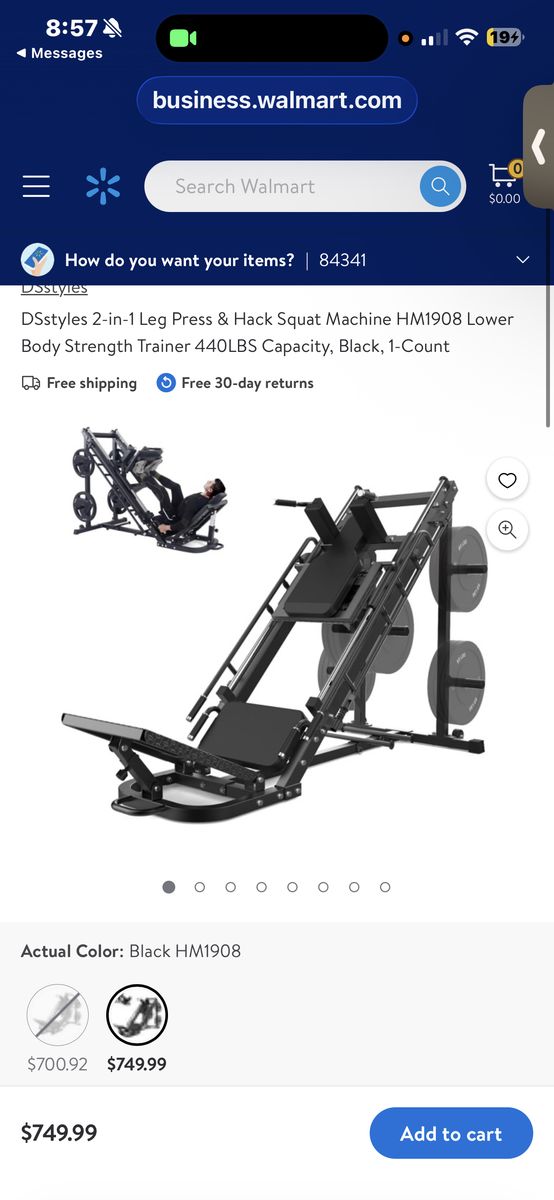 2 in 1 Hack Squat Machine