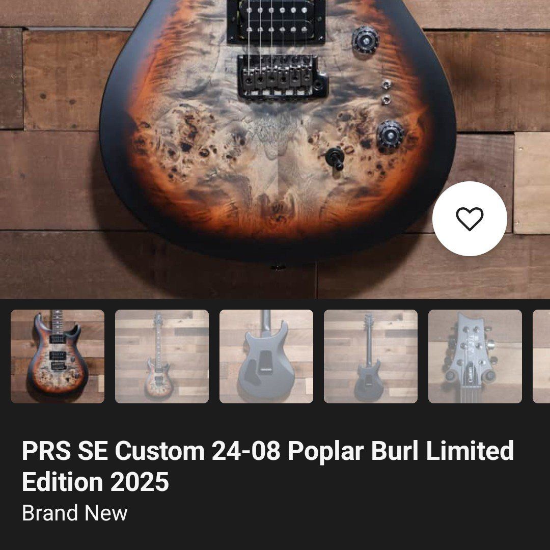 prs se 24 custom exotic burl top