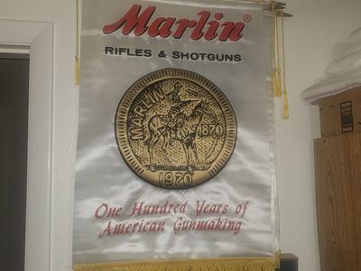 Vintage Marlin Rifles & Shotguns 1870-1970 Centennial Banner Flag
