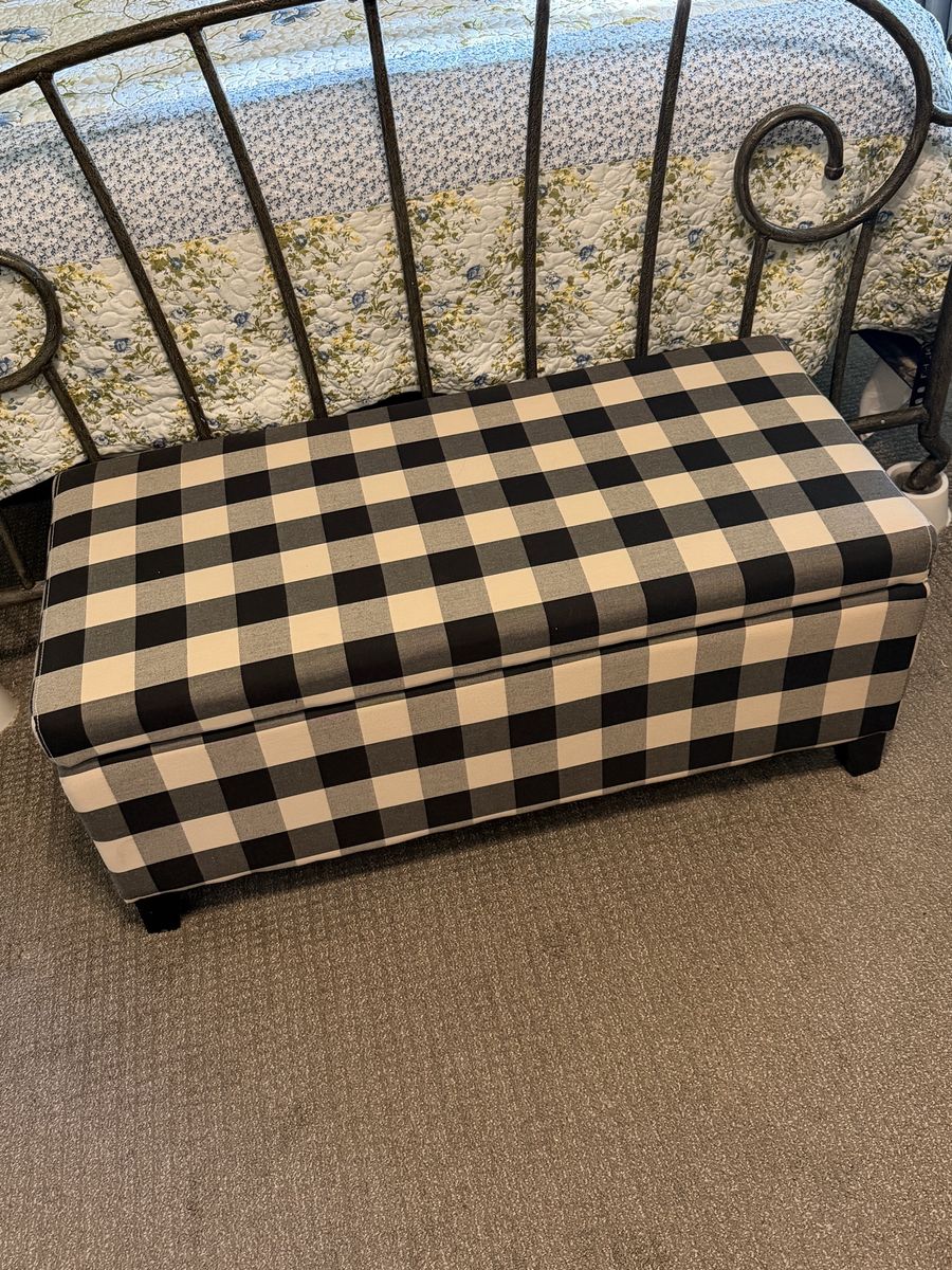 Black and cream padded chest