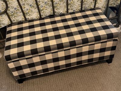 Black and cream padded chest