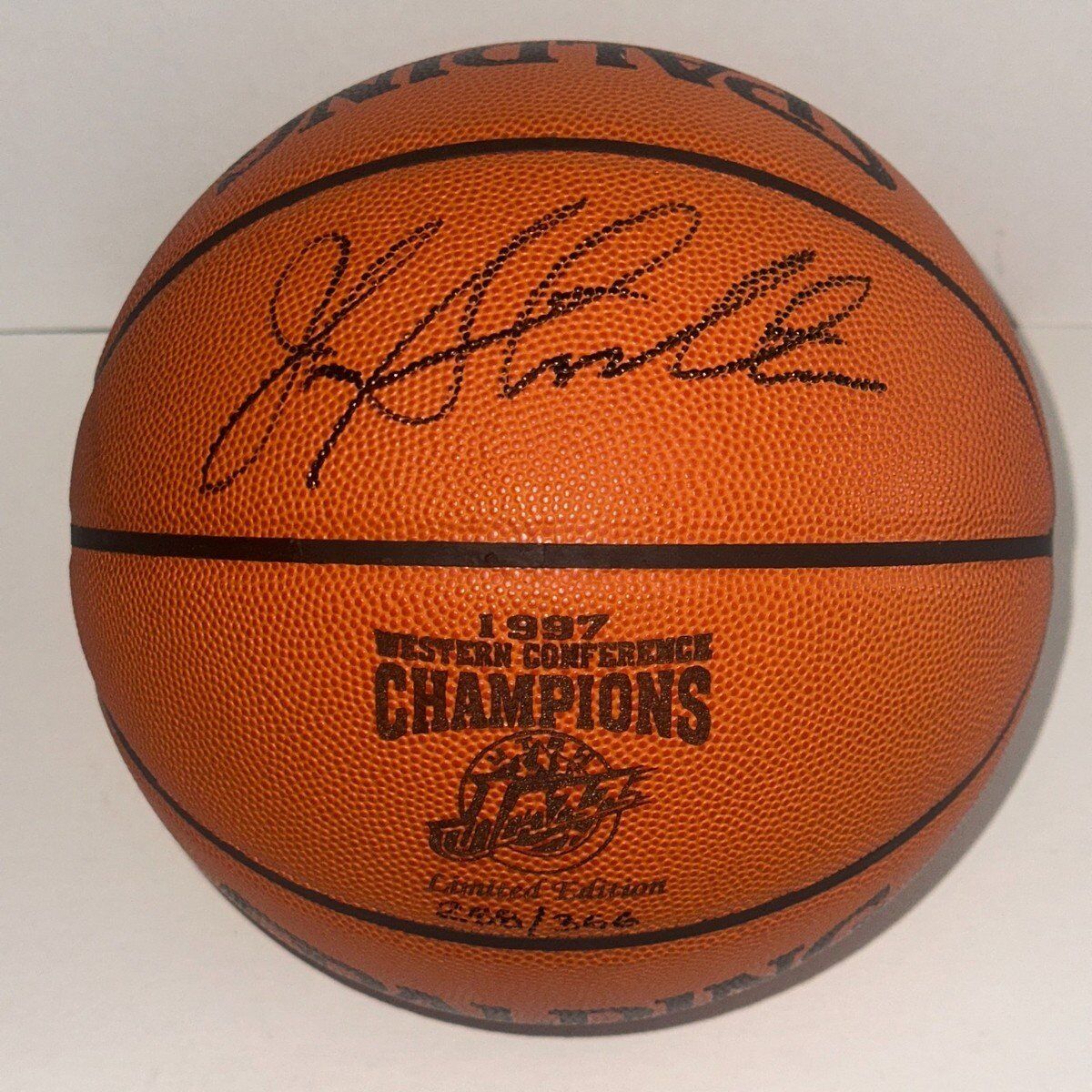John Stockton Limited Edition Signed 1997 WC Champ
