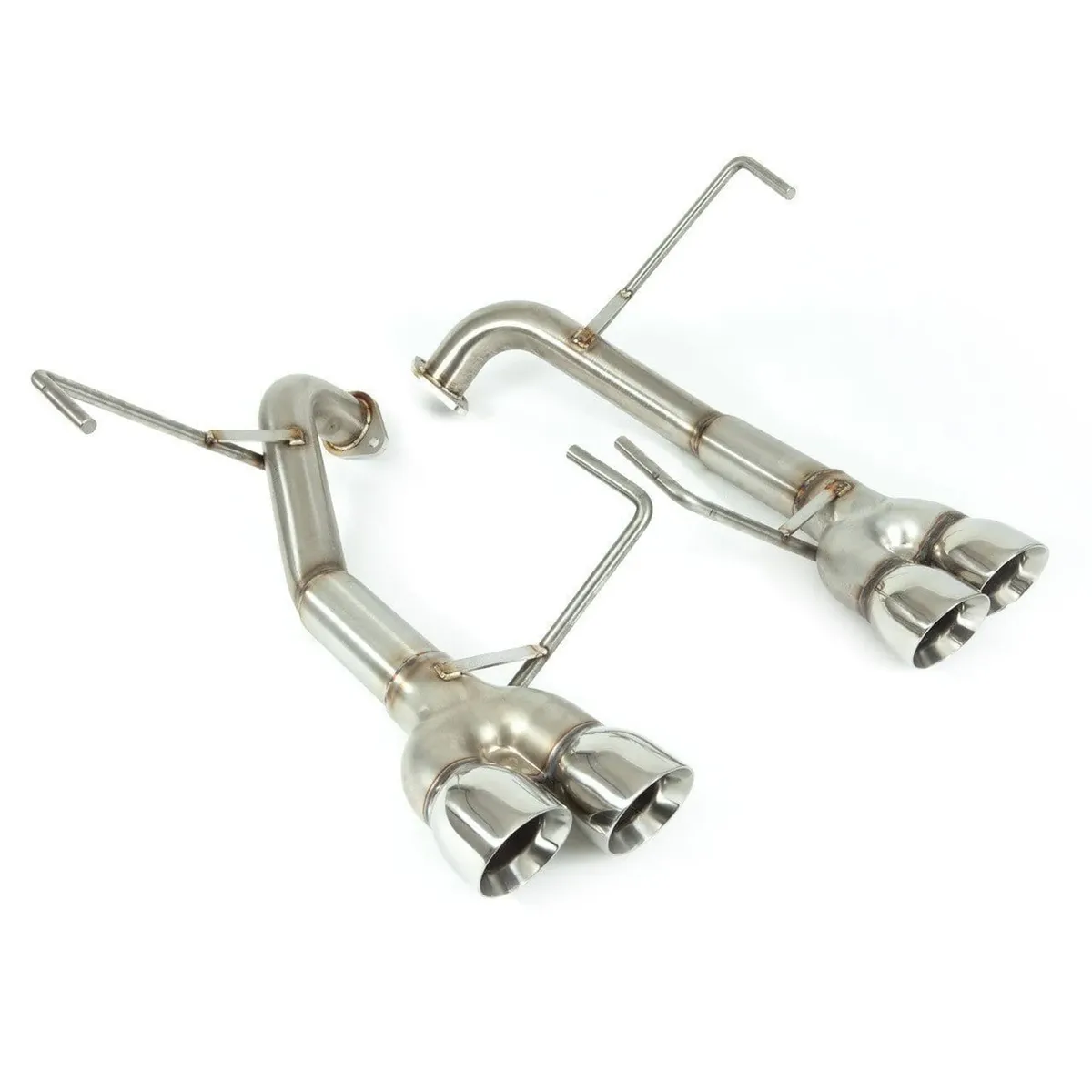 Nameless Performance Muffler Delete Axle Back Exhaust Double Wall Polished Tips for 2015-2021 Subaru WRX & STI WRXSTI RSPD034