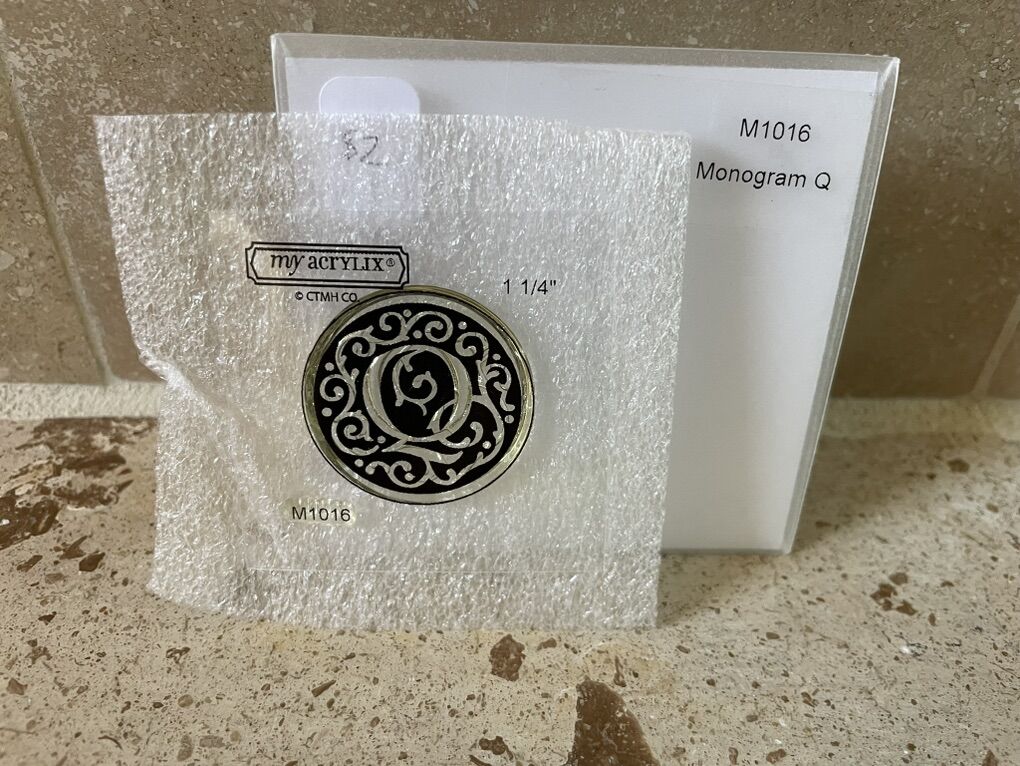New Close To My Heart Monogram Q Stamp