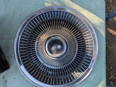 Vintage Chevrolet Corvette Turbine Wire Wheel Hubcap Cover