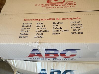 Roofing Nails and Ridge vent