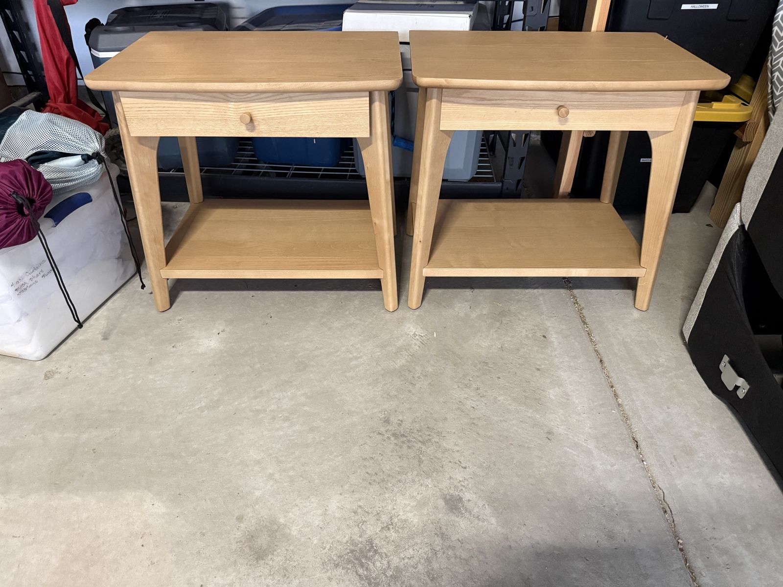 Pair of nightstands with power