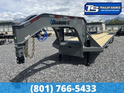 8.5x40 Diamond C FMAX-HDT 216 Gooseneck Hydraulic Dovetail Equipment Trailer - 40K GVWR - Hydraulic Jack(s), Winch Plate