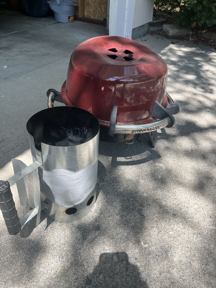 Brinkmann Portable Charcoal Grill with Charcoal Chimney Starter
