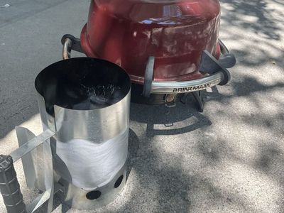 Brinkmann Portable Charcoal Grill with Charcoal Chimney Starter