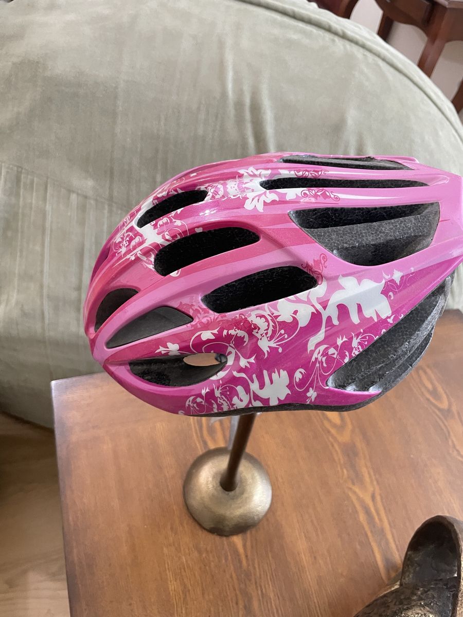 Girl’s Specialized Pink Floral Bike Helmet Used Cycling Protective Gear