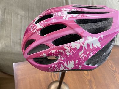 Girl’s Specialized Pink Floral Bike Helmet Used Cycling Protective Gear