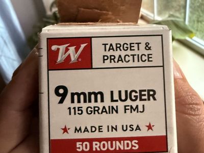 9mm FMJ bullets 50 rounds