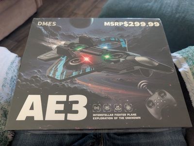 Drone DMES EZ-3 Interstellar Fighter Plane brand new in the box. Came out of a storage locker.