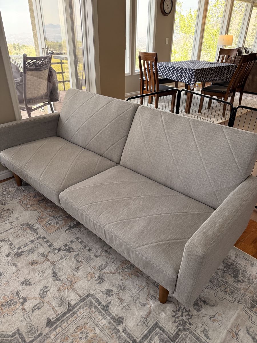 Grey modern futon ($250 new)