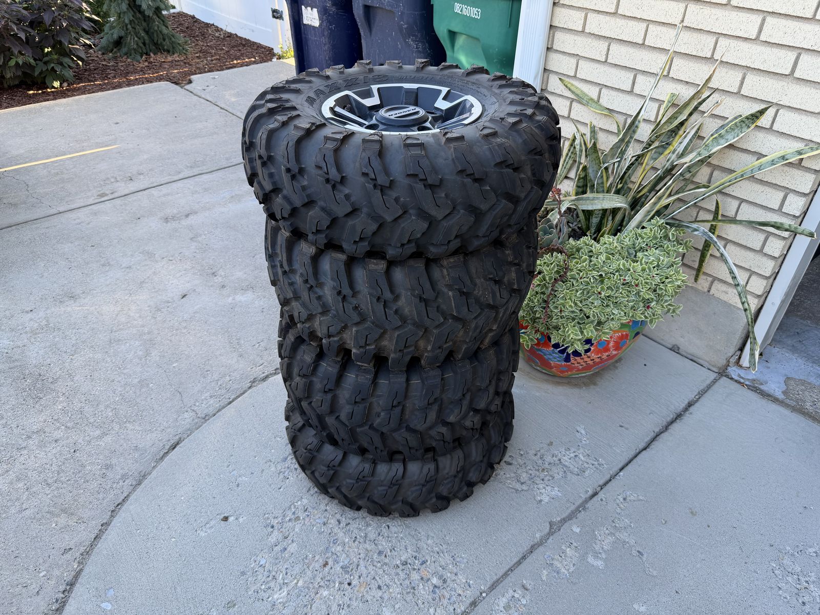 Maxxis Tires with Rims taken off 2017 Polaris Ranger when new.