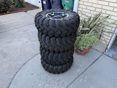 Maxxis Tires with Rims taken off 2017 Polaris Ranger when new.