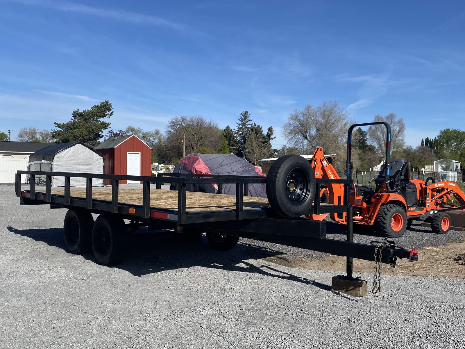 Tandem axle trailer for UTV-side by side / equipment/ hauling material. Just listed
