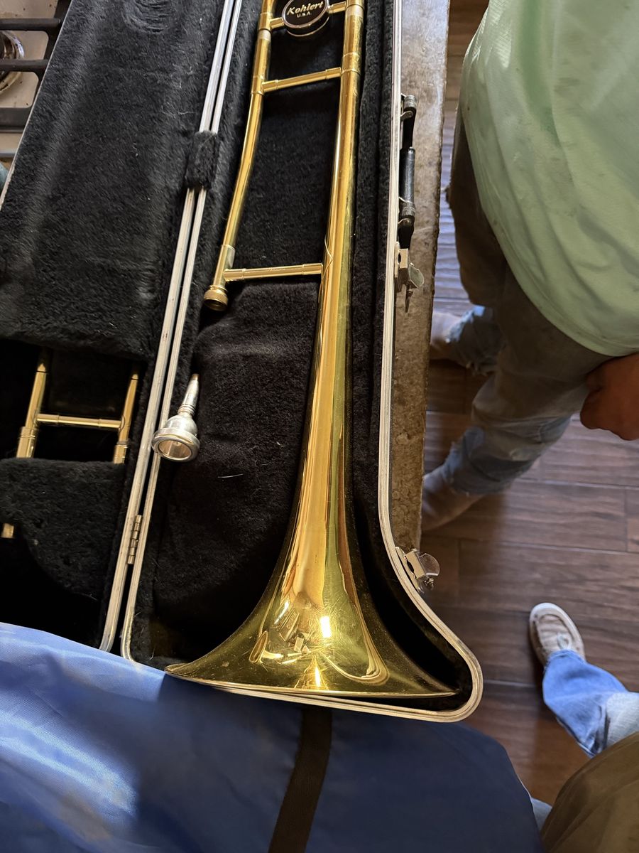 Student Trombone. Kohlert Brass Trombone with Case - Used Band Orchestra Instrument