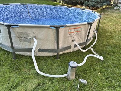 Bestway Steel Pro MAX 14ft Round Above Ground Swimming Pool with Filter Pump