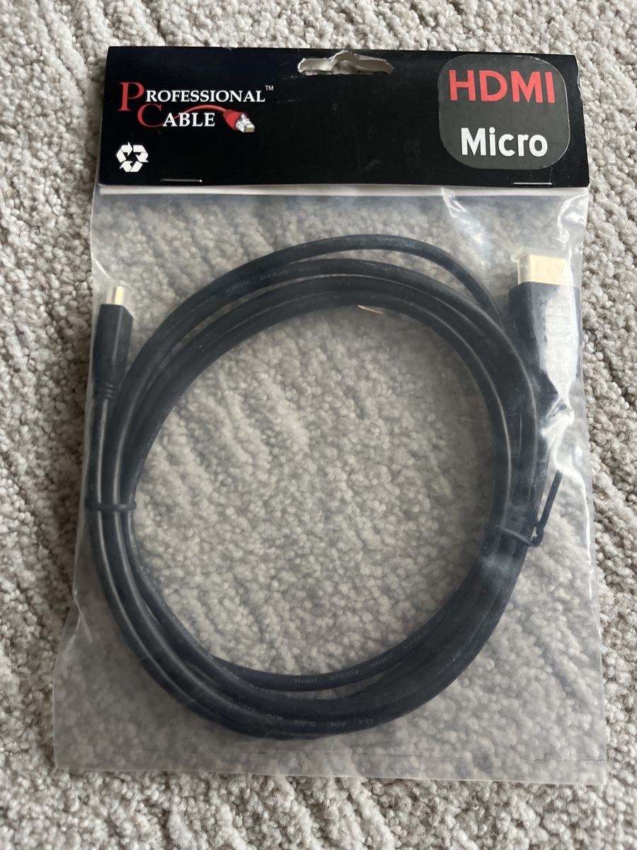 Professional Cable HDMI Micro High-Speed Cable, New