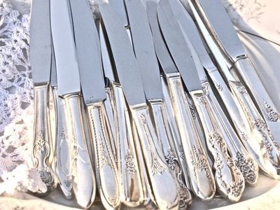 Large Selection of Antique Silverplated Flatware, Spoons, Forks, Knives and servers...Priced per piece on silverware
