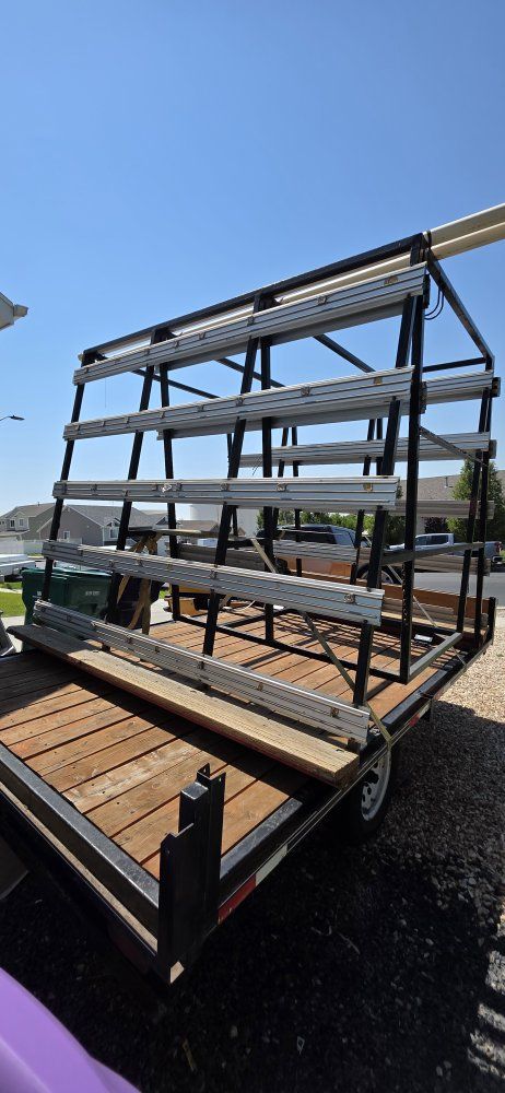 Heavy-Duty Steel Glass and Stone Transport A-Frame Rack for Truck Bed or Trailer