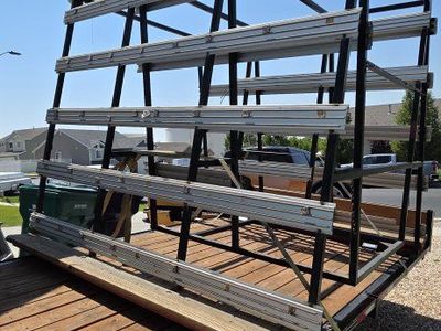 Heavy-Duty Steel Glass and Stone Transport A-Frame Rack for Truck Bed or Trailer