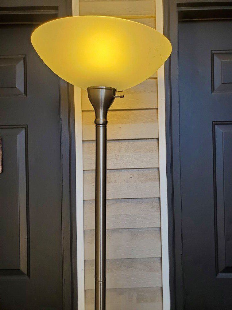 Tall Metal Floor Lamp Approx. 5'10"