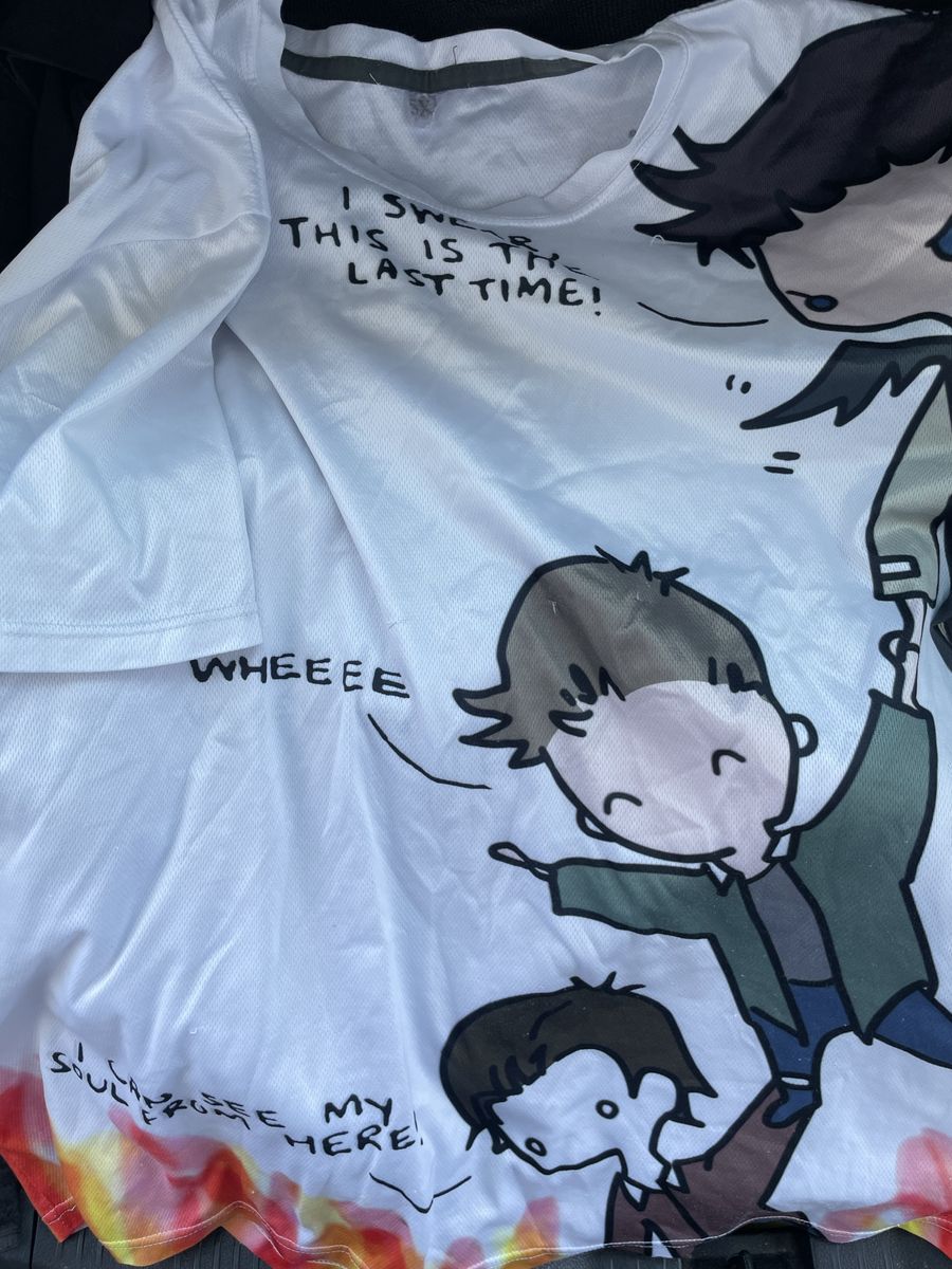 Unisex 3X Anime Graphic T-Shirt - "I Swear This Is The Last Time!" Polyester Tee