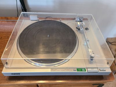 Vintage Sony PS-LX4 Direct-Drive Turntable - Fully Working w/ Clear Dust Cover