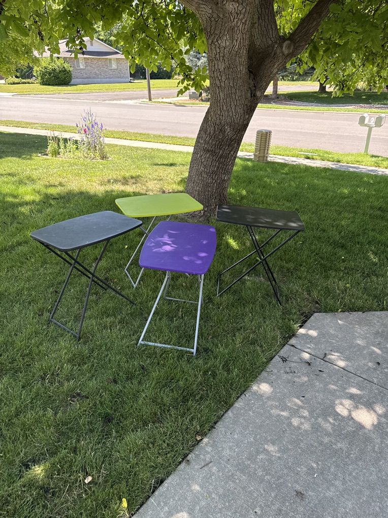 Adjustable Height Personal Folding Tables. $12.00